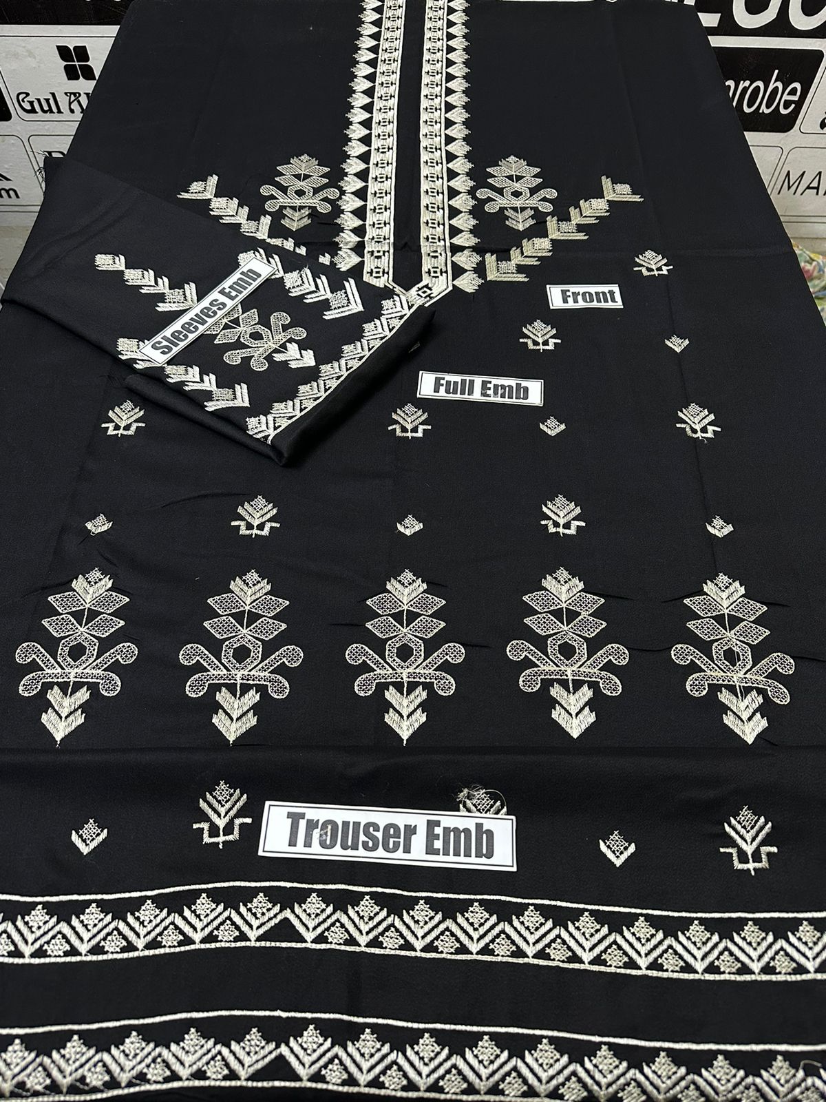 2 Piece Embroidered Dhanak