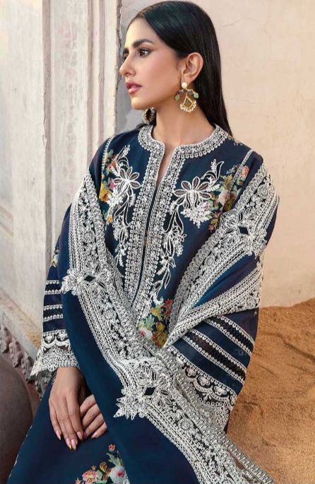 3PC Embroidery Dhanak with Embroidery Shawl