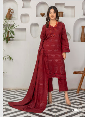 VELVET DHANAK JACQUARD 3 PIECE