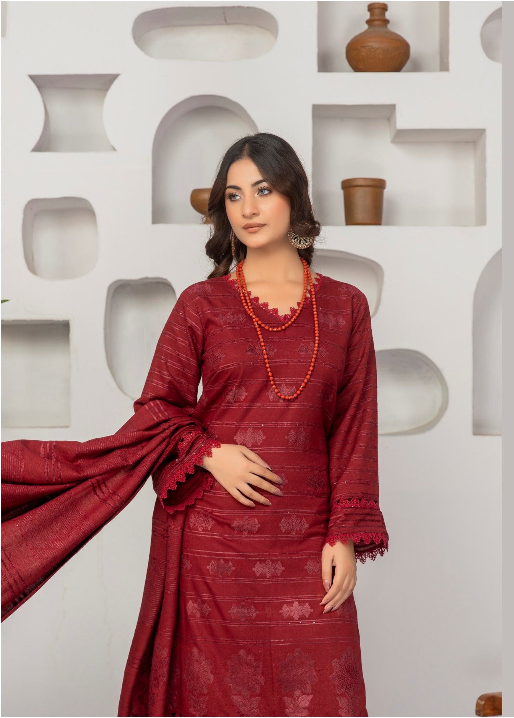 VELVET DHANAK JACQUARD 3 PIECE