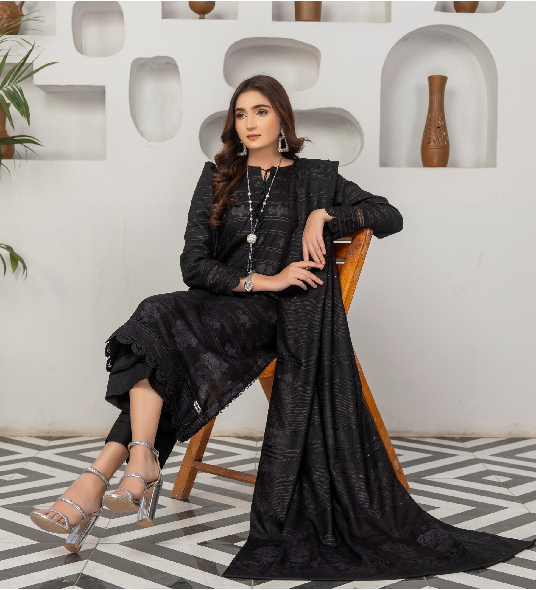 VELVET DHANAK JACQUARD 3 PIECE