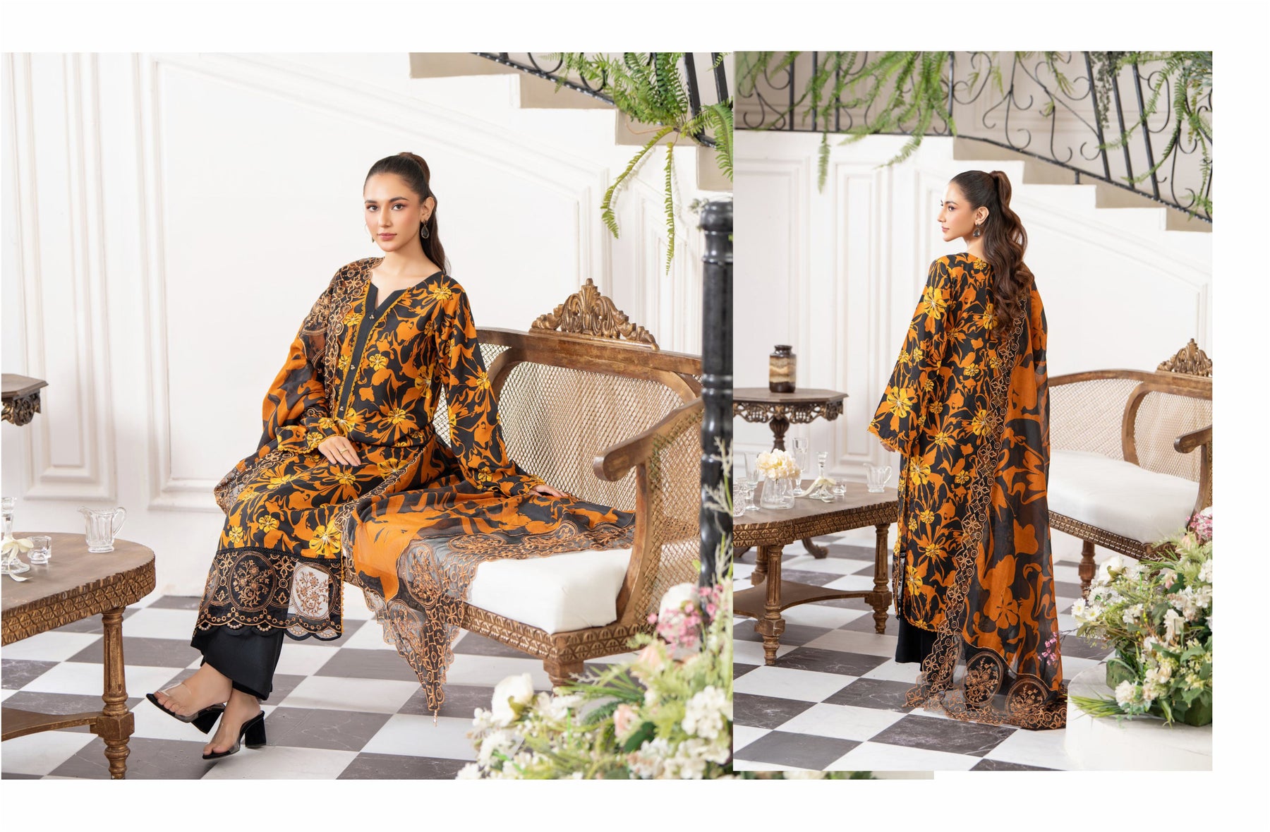 DIGITAL PRINTED VISCOSE 3 PIECE SUIT