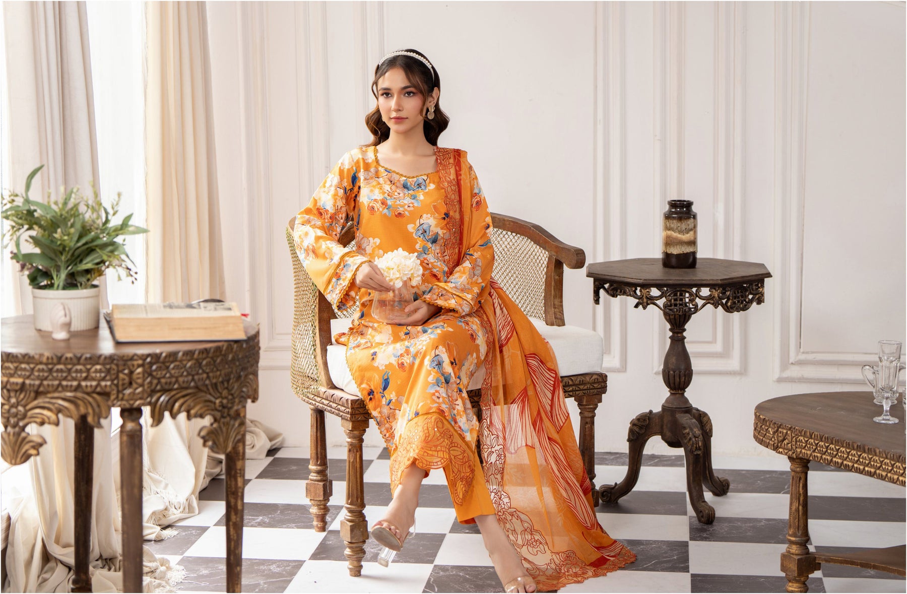 DIGITAL PRINTED VISCOSE 3 PIECE SUIT