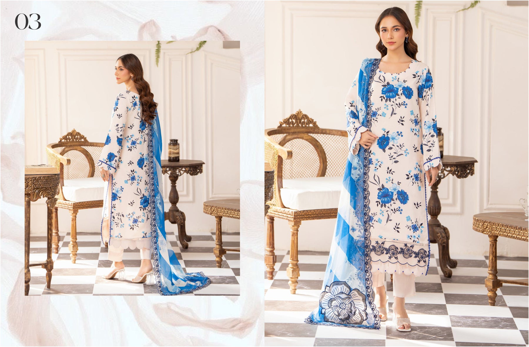 DIGITAL PRINTED VISCOSE 3 PIECE SUIT