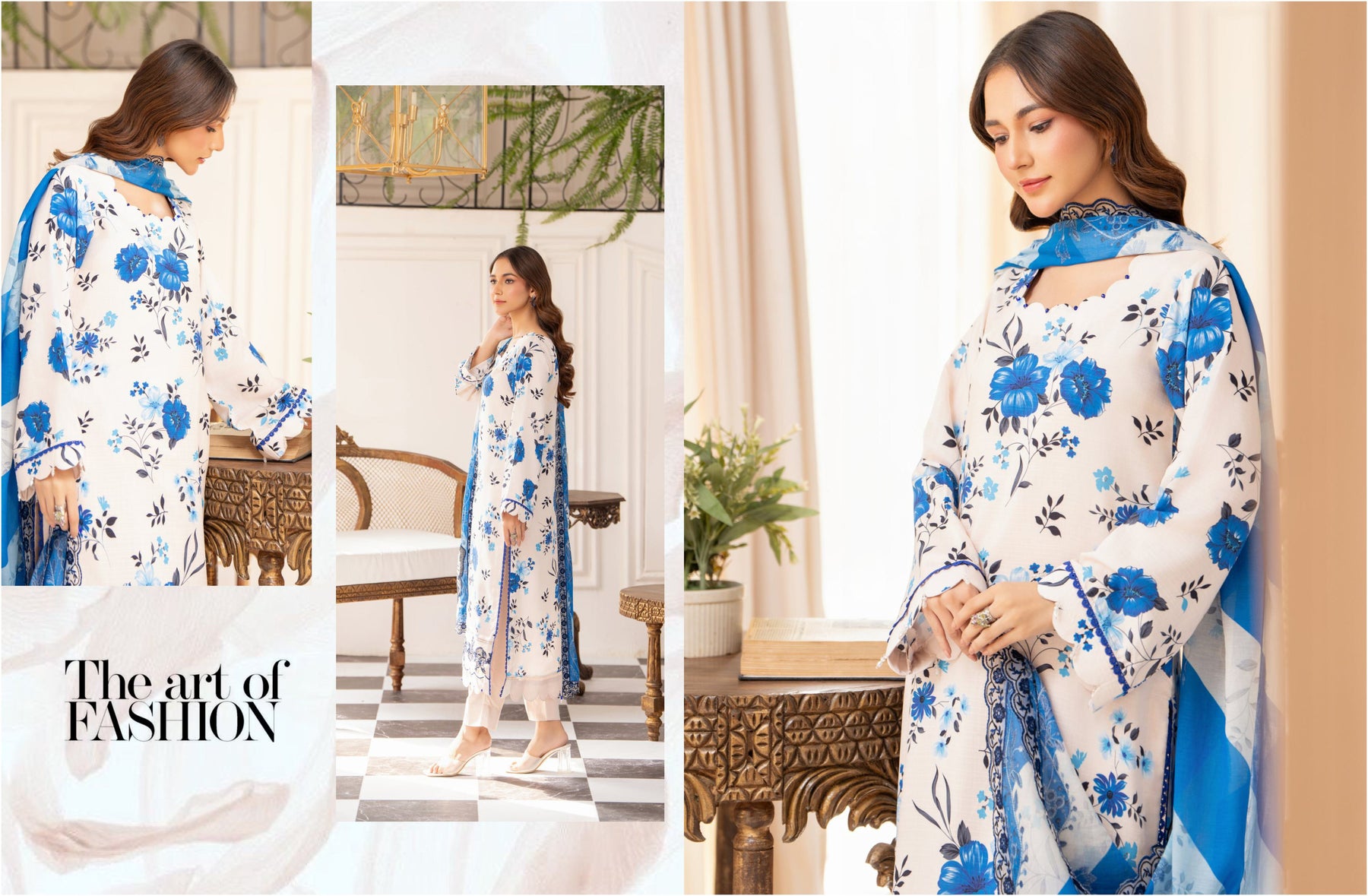 DIGITAL PRINTED VISCOSE 3 PIECE SUIT